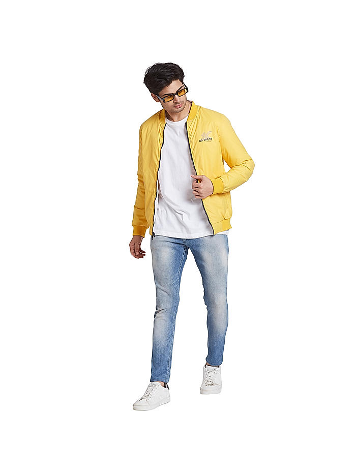 Yellow jacket with on sale jeans