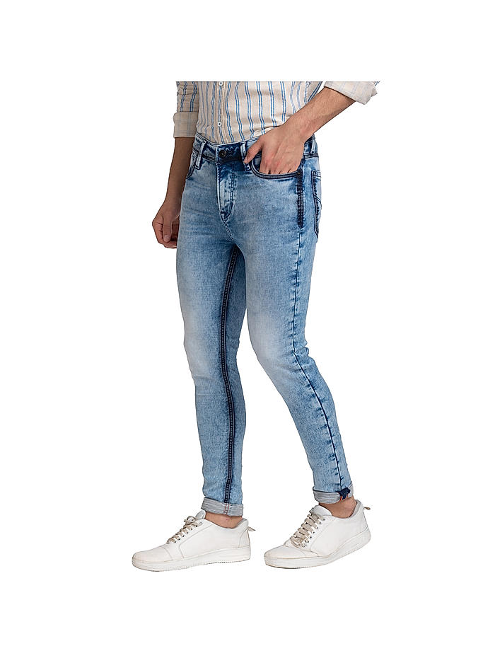 Killer ice blue solid denim jeans for men - G3-MJE3588