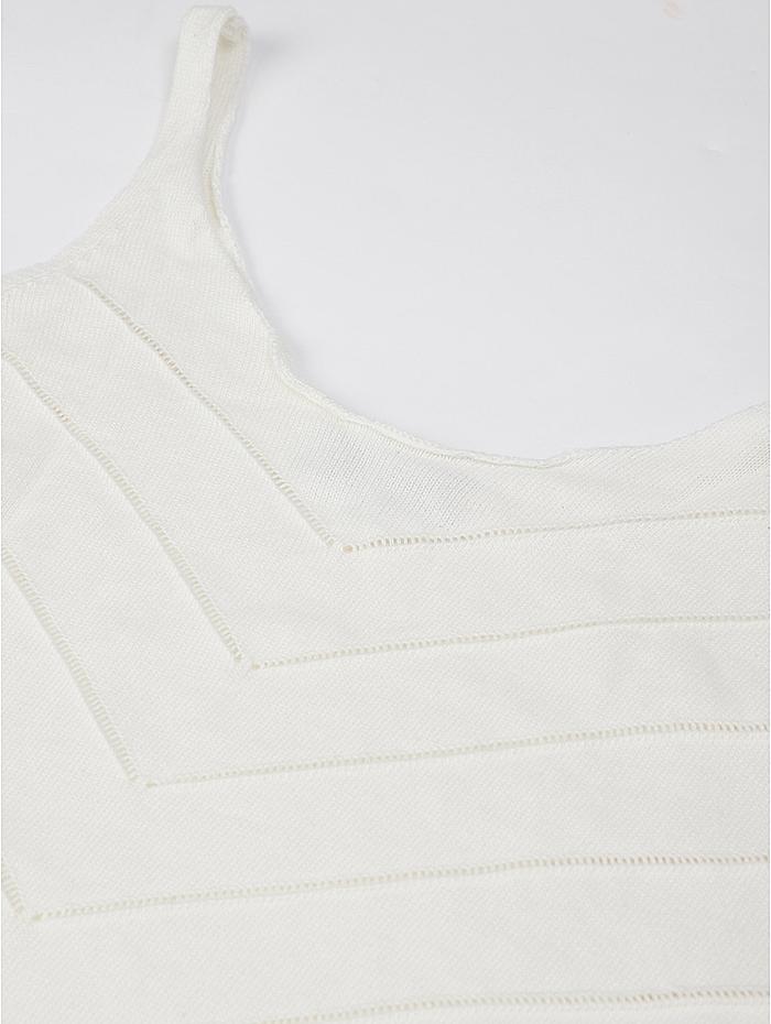 Roadster White Crochet Knit Pure Cotton Top