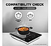 Preethi Indicook IC123 1600-Watt Induction Cooktop, Soft Touch Button with Crystal Glass (Black)