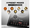 Preethi Indicook IC124 2100-Watt Induction Cooktop, Soft Touch Button with Crystal Glass (Black)