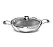 Preethi Diva Collection Triply Stainless Steel Kadai with API Technology, 20 cm, Gas & Induction Compatible, with Glass Lid, Metal Spatula Friendly with 5 year product warranty