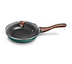 Preethi Artistic Collection Die Cast Non Stick Fry Pan, 24 cm ,With Glass Lid, 5 Star Non Stick Effect, Cook & Serve, Ocean Green