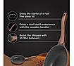 Preethi Artistic Collection Die Cast Non Stick Fry Pan, 24 cm ,With Glass Lid, 5 Star Non Stick Effect, Cook & Serve, Earthy Brown