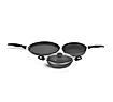 Preethi Daily Collection Non Stick Set, 28 cm Tawa, 24 cm Fry Pan, Kadai 24 cm, With Glass Lid, 5 Star Non Stick Effect, Grey