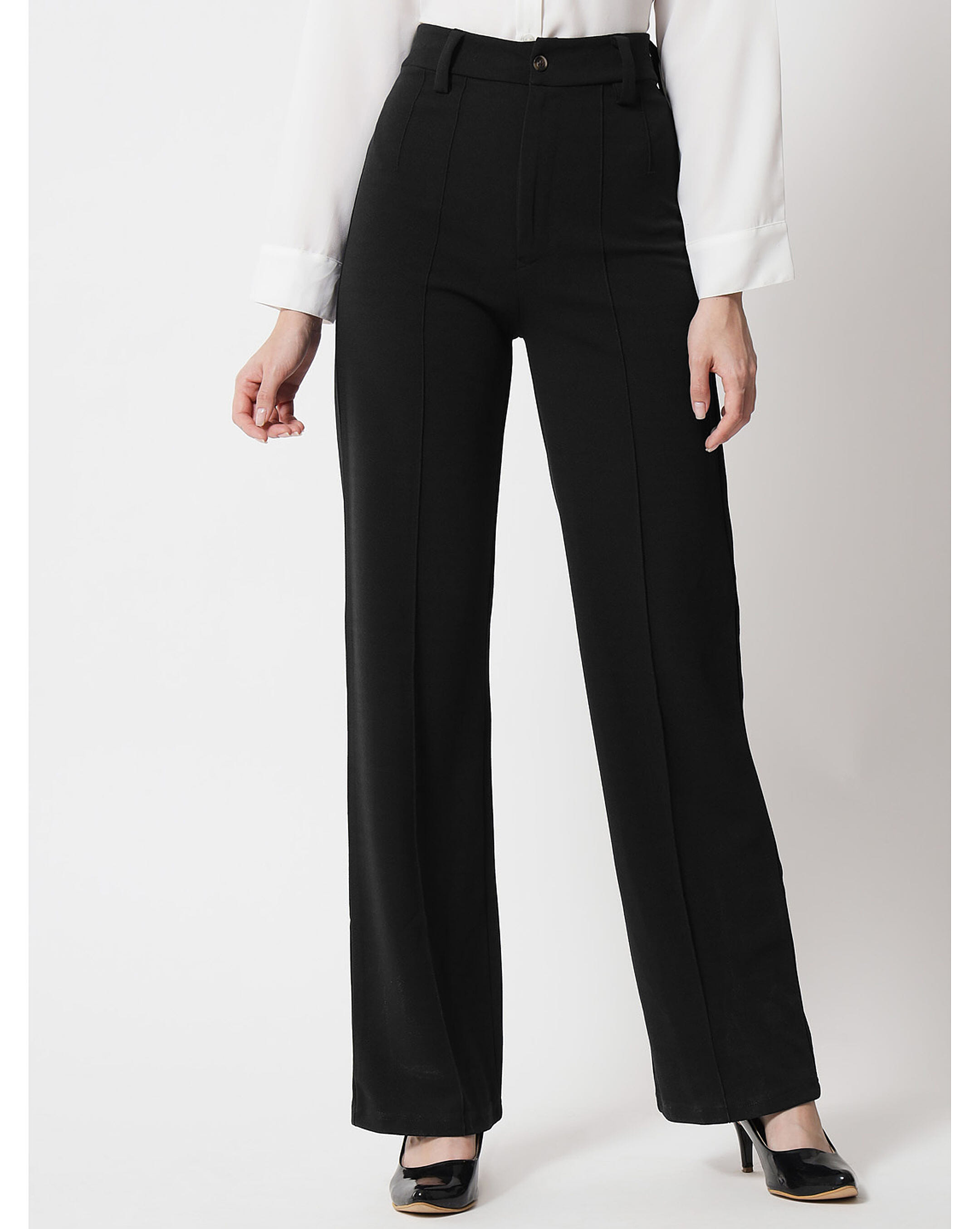 Regular fit women's trousers outlet