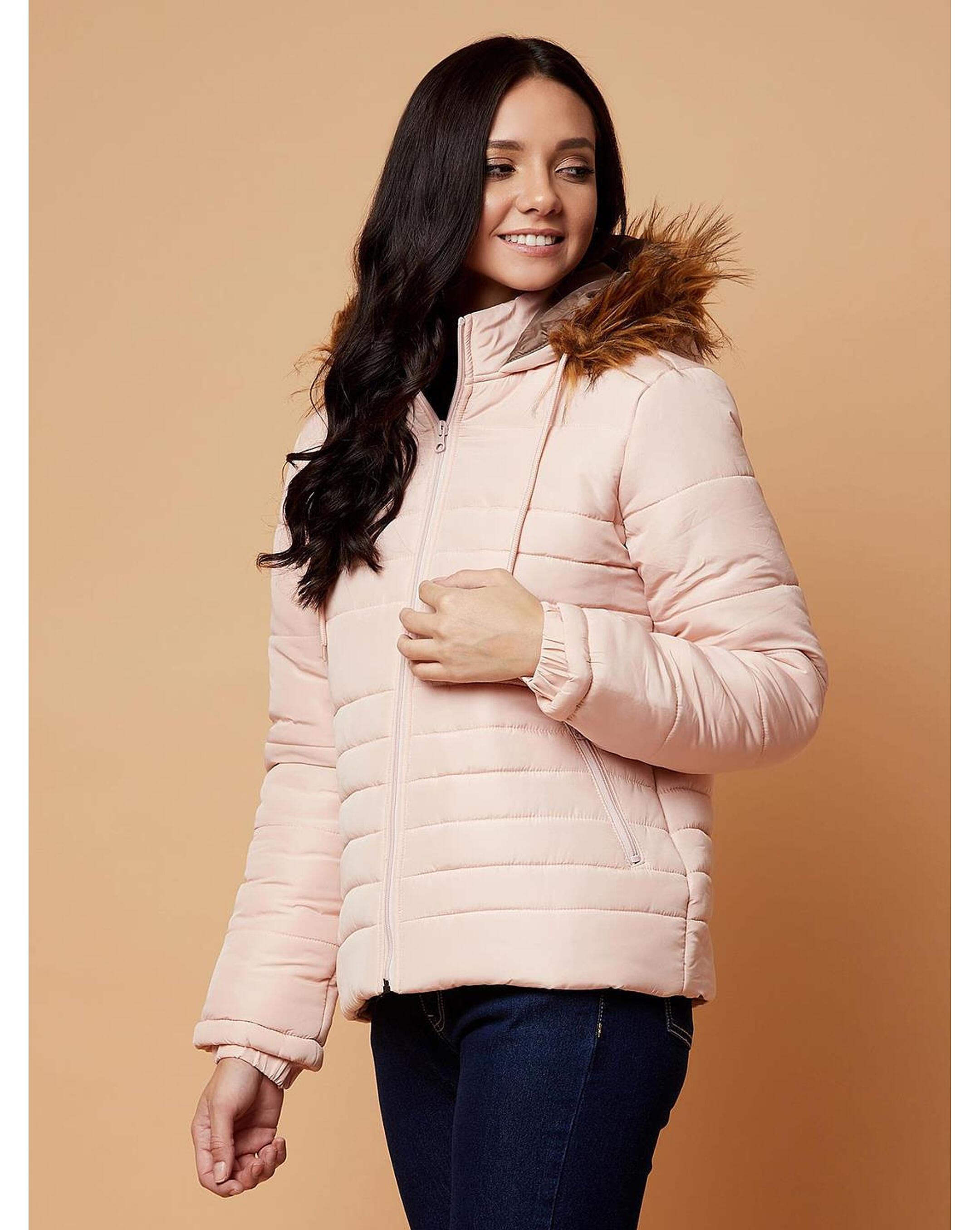 Cream padded jacket women's clearance