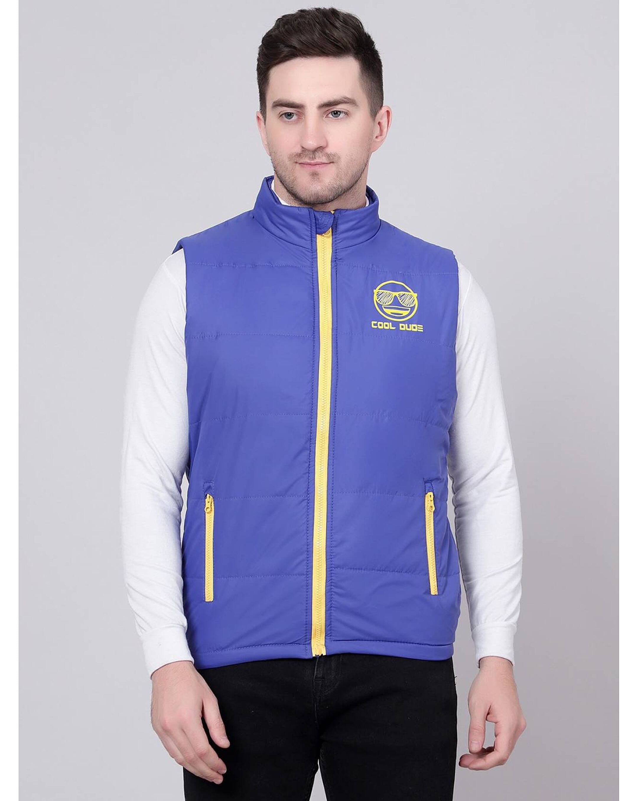 Mens royal blue puffer jacket clearance