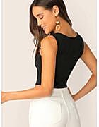 Kotty Women Sleeveless Solid Cami Top