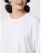 Kotty Solid Women Round Neck White T-Shirt