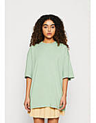 Kotty Solid Women Round Neck Green T-Shirt