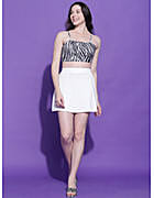 Kotty Solid Women Regular White Skirt