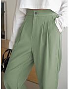 Kotty Straight Fit Women Green Trousers