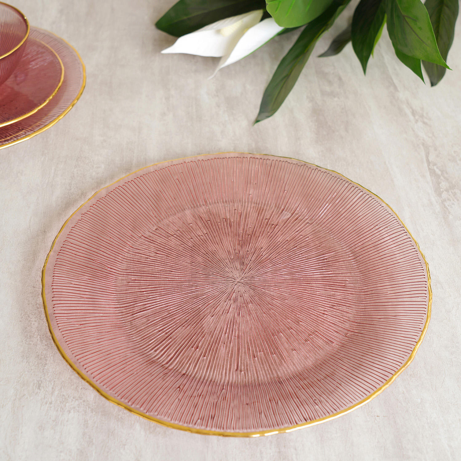 Fusion Pink Gold Charger Plate