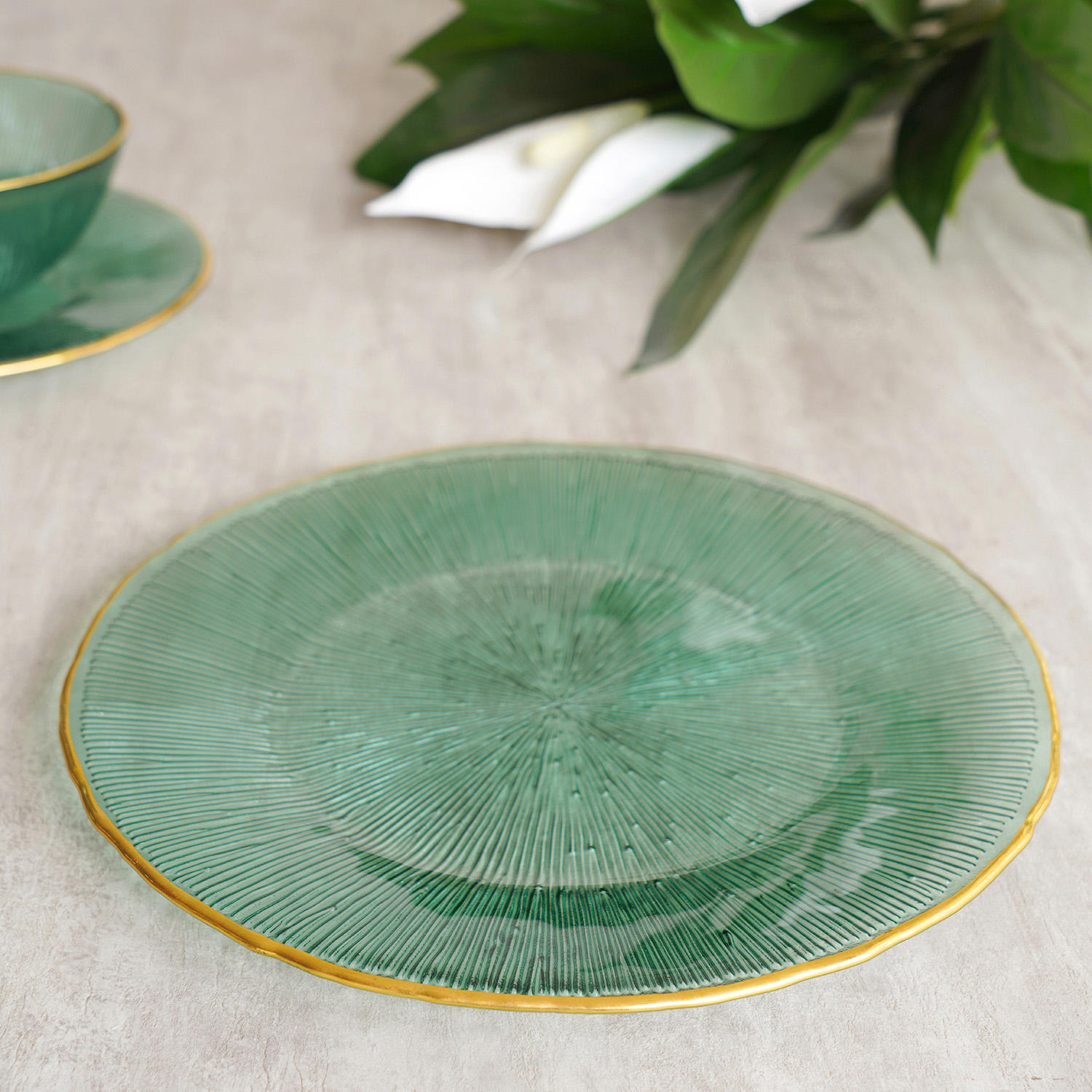 Fusion Green Gold Dinner Plate