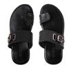 Regal Black leather one toe sandal