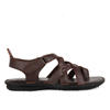 Regal Brown criss cross slingback flat sandal