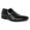 Regal Black leather with patent detail formal shoes with metal embellishment