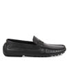 Regal Black leather formal loafers with metal detail
