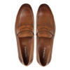 Imperio Brown leather loafer with saddle