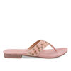 Rocia Pink embroidered T-strap block heels
