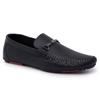 Regal Black Leather Formal Loafers With Metal Ornament