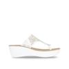 Kenneth Cole White Smart Leather Slip On Wedges