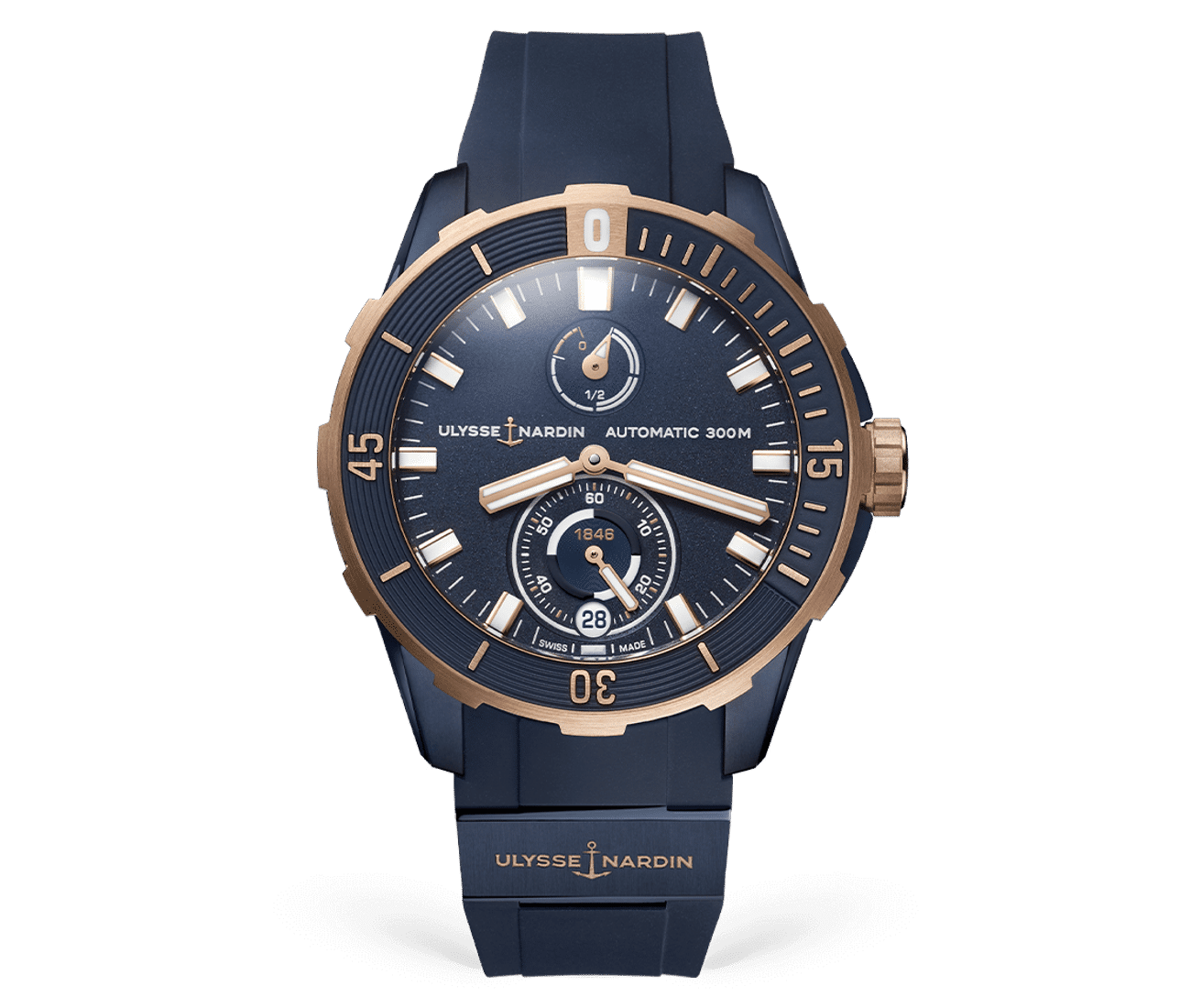 Chronometer 44mm Blue & Rose Gold