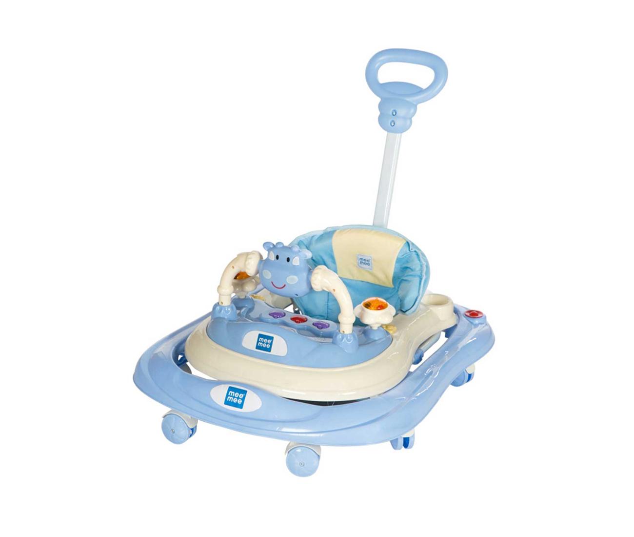 mee mee baby walker with adjustable height and push handle bar