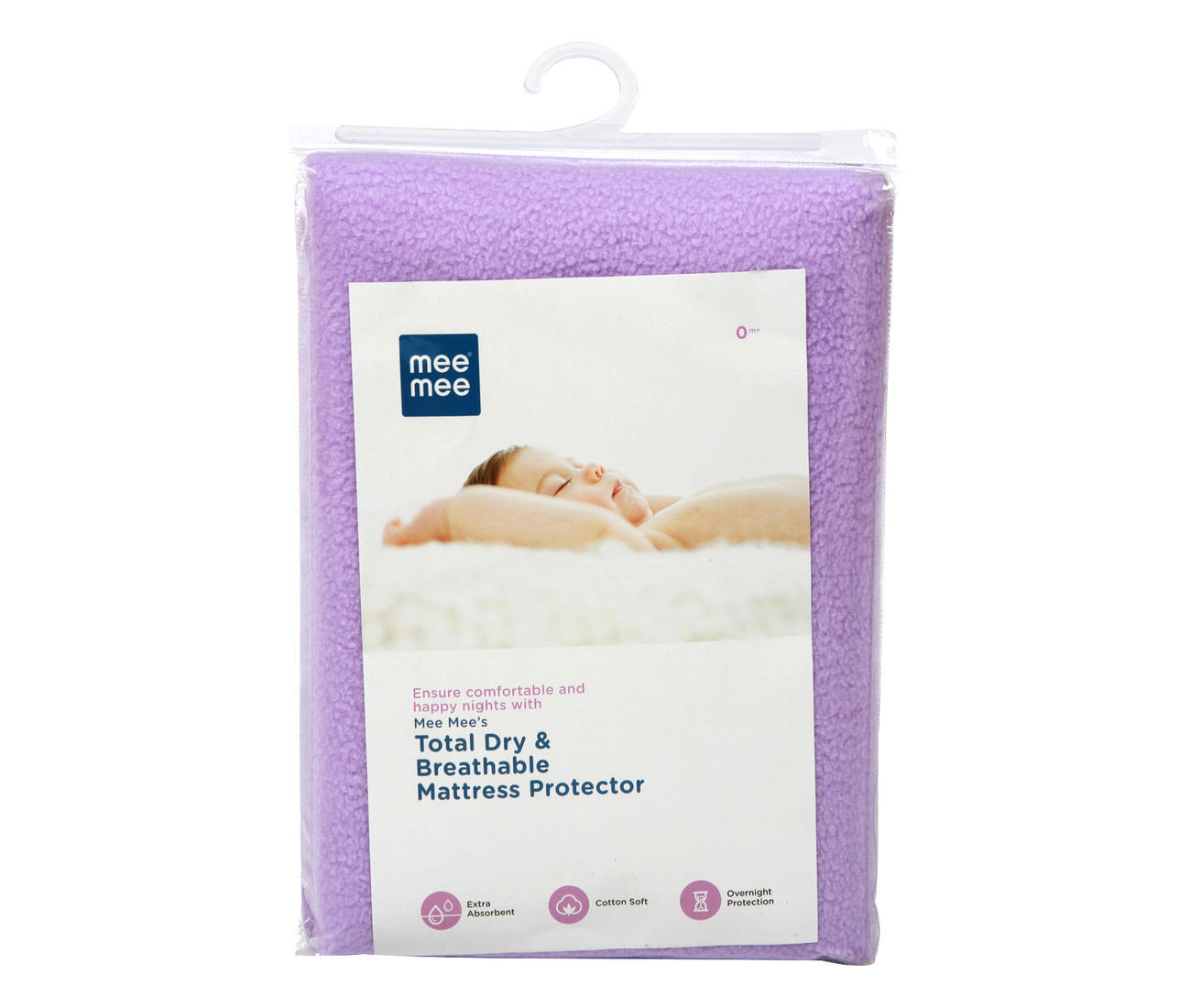 Mee Mee Baby Waterproof Bed Protector Total Dry Sheets Purple