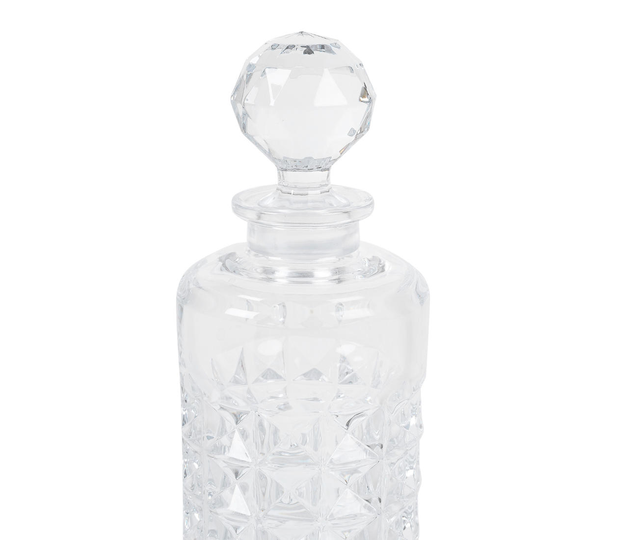 diamond cut glass decanter