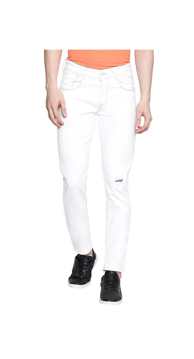 cotton jeans white colour