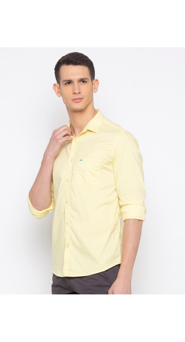 lemon yellow formal shirt