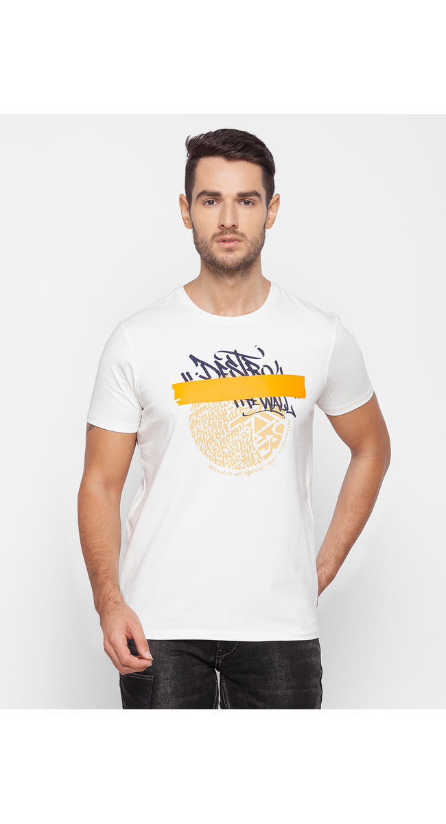 spykar t shirt white