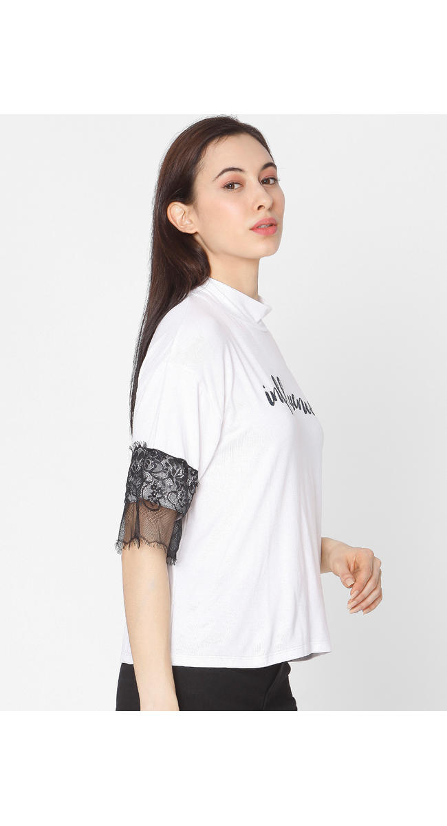 spykar t shirt white