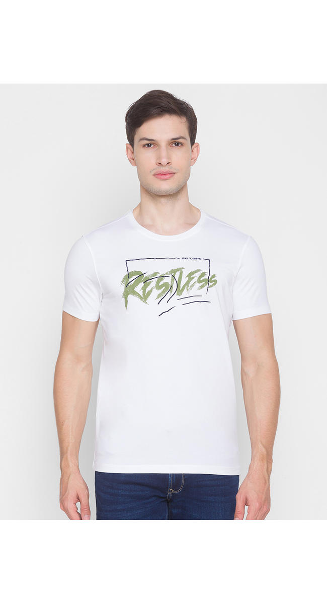 spykar t shirt white