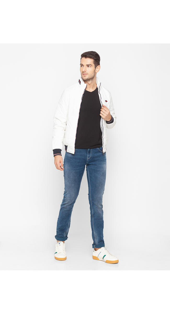 spykar jacket white