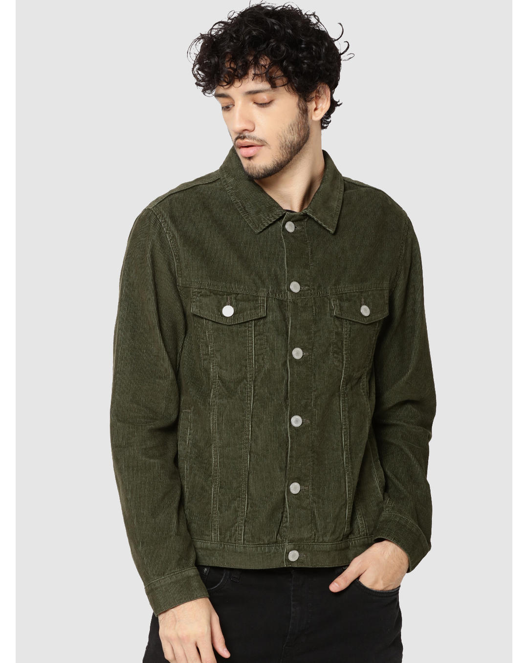 olive green corduroy jacket