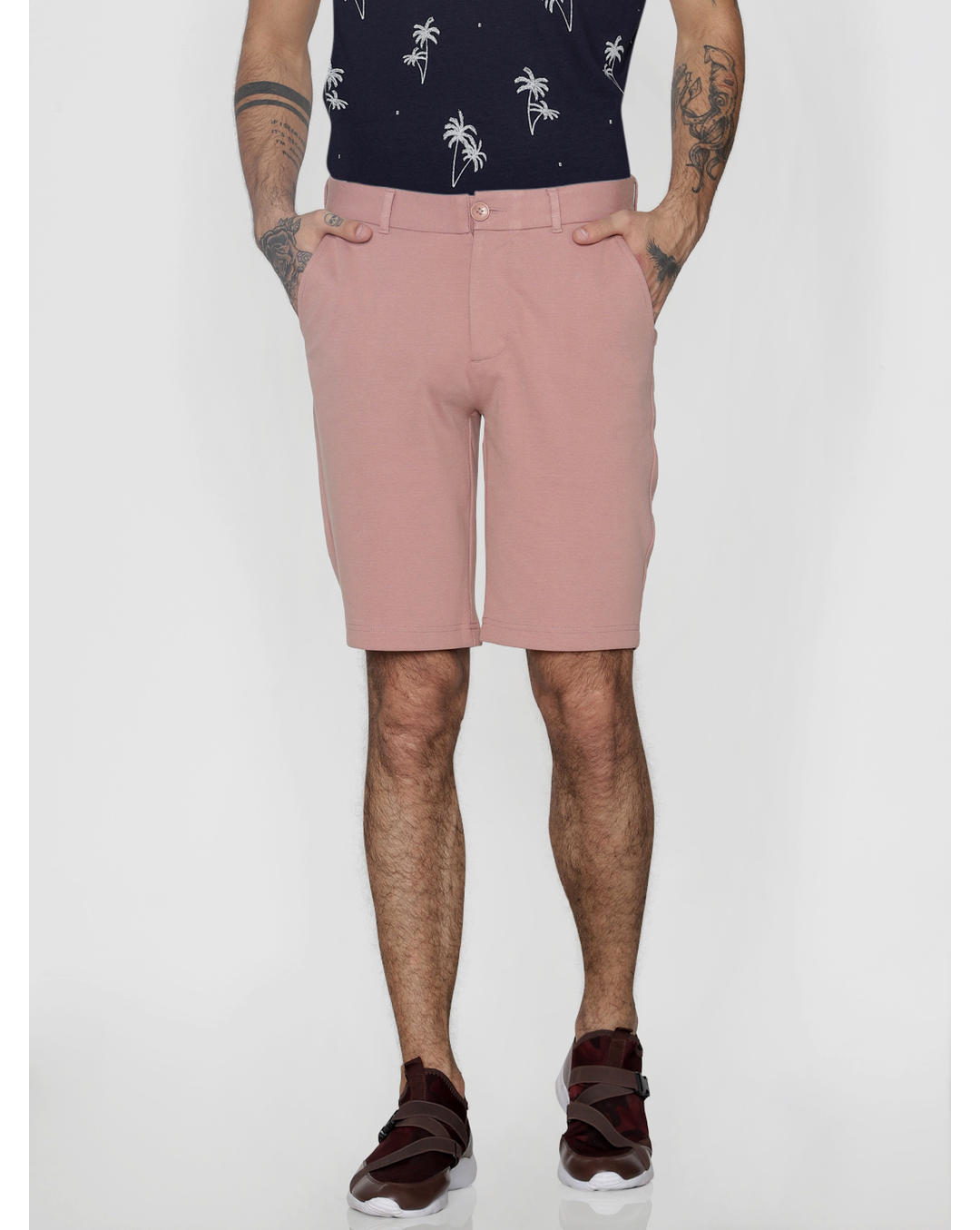 mens pink khaki shorts