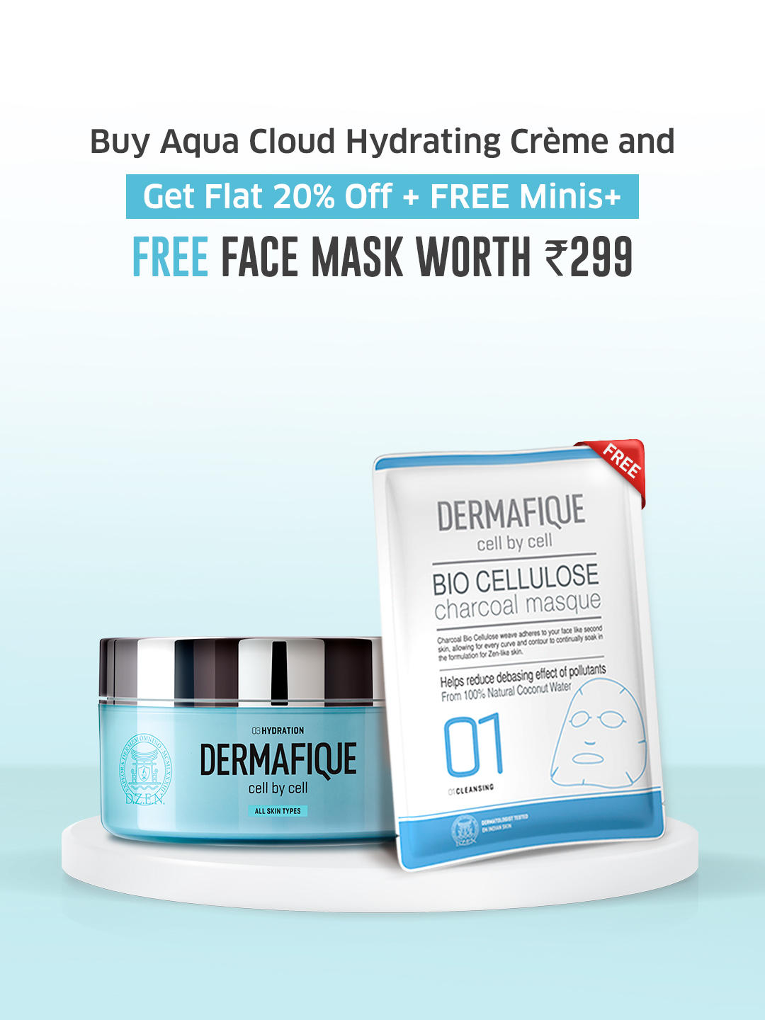 Buy Aqua Cloud [Hydrating Crème] and Get Bio Cellulose Charcoal Mask Free
