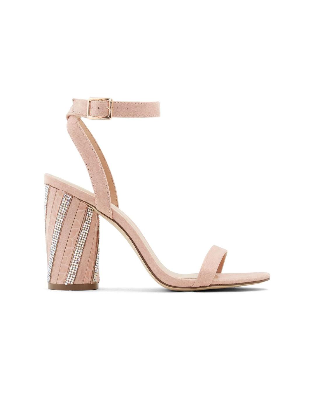 womens pink block heels