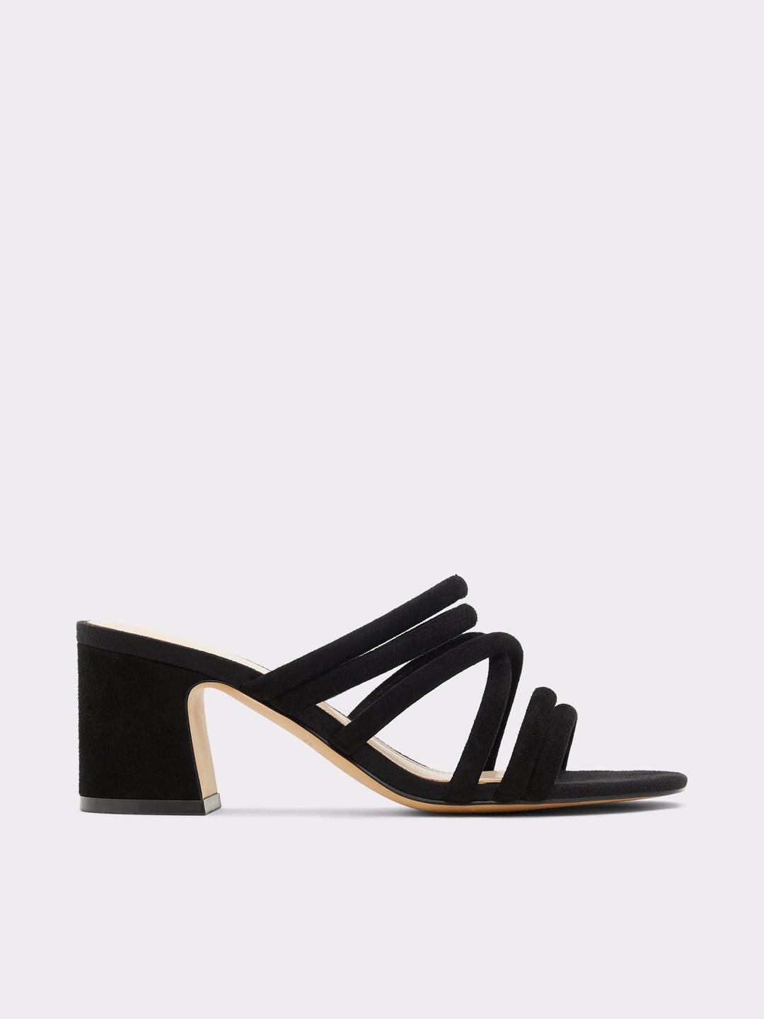 aldo black block heels
