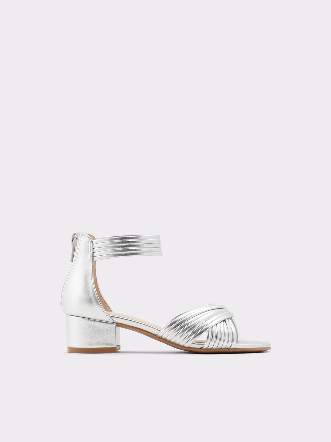 aldo silver sandal heels