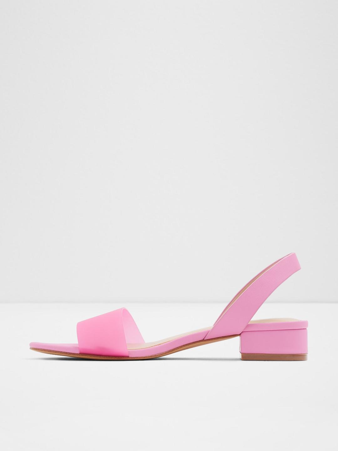 bright pink block heels