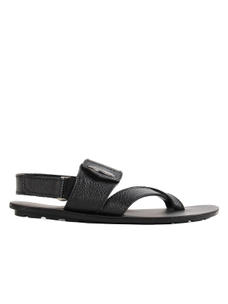 Regal Black one toe back strap sandals