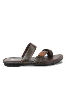 Regal Brown leather one toe cross strap sandal
