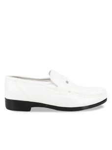Regal White leather formal loafers