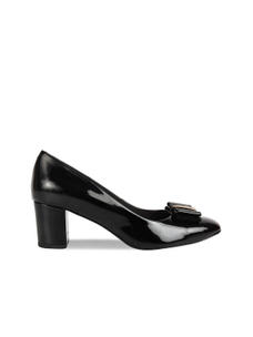 Rocia Black patent pump with bow top