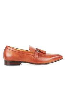 Imperio Brown leather loafer with tassel ornament