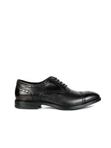 Kenneth Cole Black Toe Cap Smart Lace Up Gibson Shoes